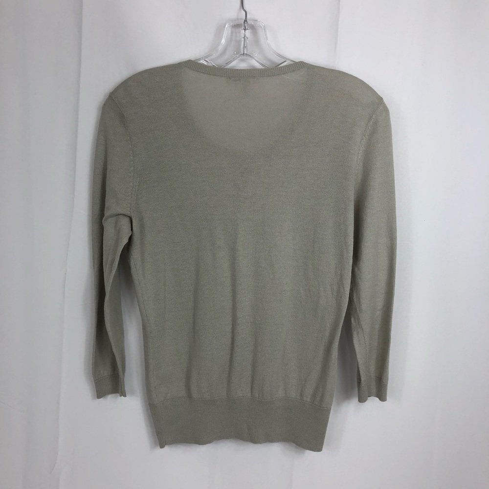 Halogen Beige Geometric Sequin Button Cardigan Xs - image 2